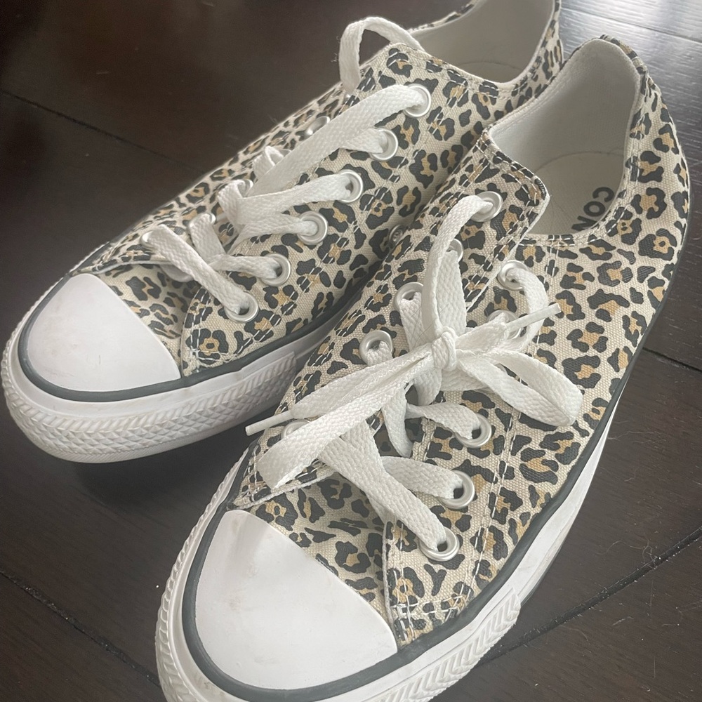 Converse Leopard Print Sneakers with White Accents